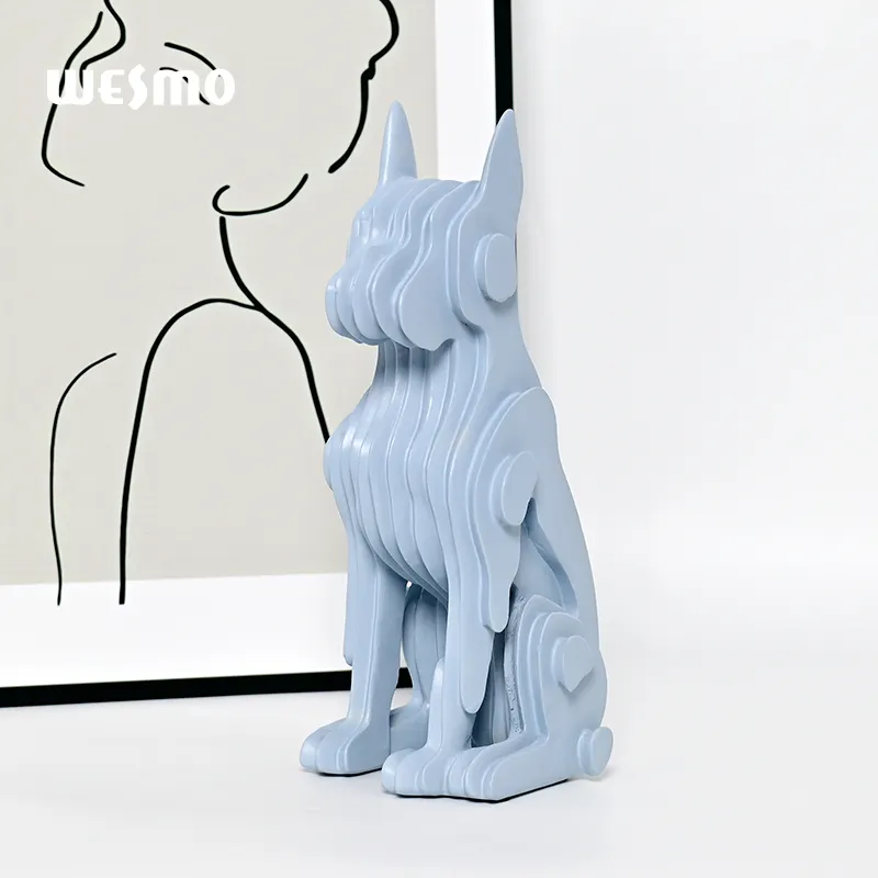 Animal interior hogar escultura resina estatua creativa abstracción perro estatua decorativa casa artículos decorativos acento decorativo