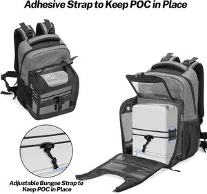 Sac de transport POC avec poches transparentes compatibles avec le concentrateur d'oxygène portable Inogen One, sac à dos de transport - Product Image 4