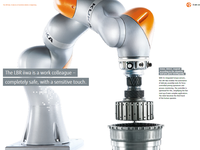 Robot collaboratif automatique KUKA LBR IIWA 7 R800, cobots légers avec moteur et PLC, charge utile de 7 kg pour les travaux d'assemblage délicats