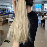 Extensions de cheveux blondes brillantes à trame invisible, extensions de cheveux invisibles à double trame