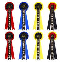 Ruban de rosette de trophée 1ère place couleur personnalisée 100 % polyester recyclé, Grand Prix pour les compétitions scolaires et les événements sportifs