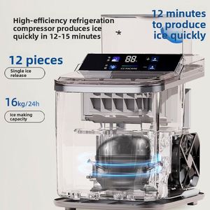 Nouvelle machine à glaçons carrés électrique commerciale pour thé au lait et café, 16 kg, haute puissance, vente en gros usine, nouveau modèle avec réservoir d'eau intégré - Product Image 3