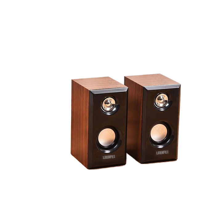 OEM Wholesale Home Audio System Desktop Speaker PC Computer Mini Digital USB Wooden Premium Speaker