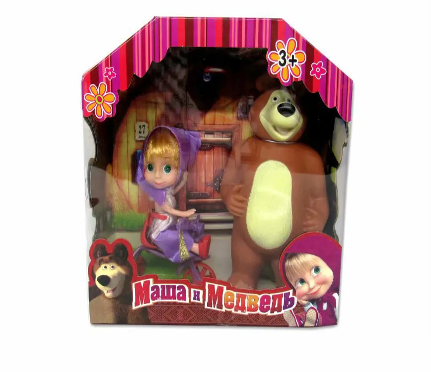 Маша и медведь виниловая игрушка для детей, набор кукол, мультфильм, индивидуальные товары, 6,5 дюйма, Лидер продаж