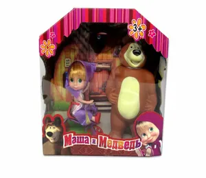 ยอดขายที่กำหนดเองผลิตภัณฑ์ไวนิลของเล่นเด็กสำหรับของเล่น6.5นิ้วชุดตุ๊กตาการ์ตูน Masha ของเล่นเด็ก Masha และหมี