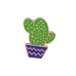Cartoon Leaf Schöne grüne Topfpflanze Brosche Monstera Kokosnuss baum Emaille Metall Abzeichen Anstecknadel - Product Image 5