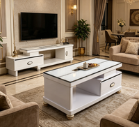 Ensembles de salon modernes 2026 : Meuble TV, Table basse de luxe avec rangement, Table basse de salon, Armoire de rangement