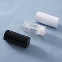 Tube de déodorant vide à remplissage par le bas, noir, blanc, transparent, 30g, 50g, 75g, 1oz, 2oz, en plastique, avec mécanisme rotatif