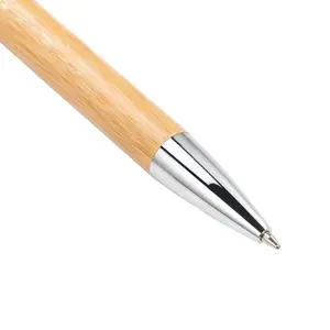 Caneta esferográfica de bambu personalizada, caneta de esferográfica de bambu eco-amigável com logotipo personalizada, 2023