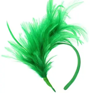 Feather Fascinator Headbands 1920's Prom Queen Headpiece for Special Events, Weddings