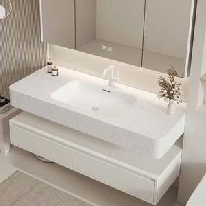 China Factory New Style Wall Mounted <b>Bathroom</b> Cabinets Modern <b>Wooden</b> <b>Bathroom</b> <b>Vanities</b> with Sink - Product Image 1
