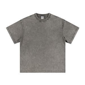 เสื้อยืดโอเวอร์ไซส์ผ้าฝ้าย 100% ซักกรด น้ำหนัก 270 กรัม เสื้อยืดหนาสำหรับผู้ชาย เสื้อยืดวินเทจเปล่าสำหรับสั่งทำ - Product Image 1