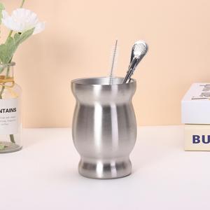 Household Curved Stainless Steel Tumbler 8oz Matte White Pink Green Coffee Cup - Product Image 6