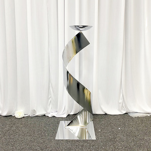 Support de fleurs artificielles en spirale LANJO, multicolores, en forme de S, pour décoration de mariage, centre de table - Product Image 2