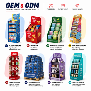 Exhibidor de Piso de Cartón Personalizado, Fabricante de FSDU, Bandeja de Papel Corrugado de 4 Niveles, Unidad de Punto de Venta para Snacks y Mercancía - Product Image 2