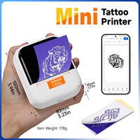 Mesin Transfer Tato Nirkabel Bluetooth Mini Portabel Printer Pola Tato Termal