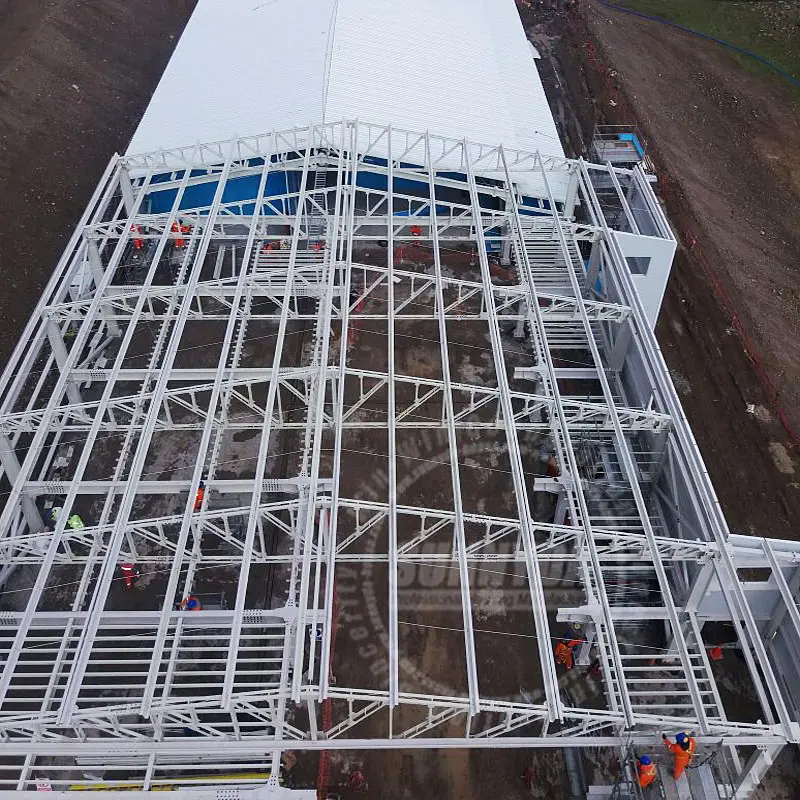 Di alta Qualità Industriale Costruzione Capannone Prefabbricato Struttura In Acciaio Officina per la Vendita