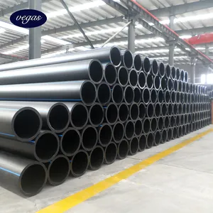 HDPE HIGH QUALITY pipe price WATER PE plastic black large diameter high density pe pipe price and hdpe pipe and fitting