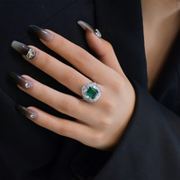 Nouveauté, bague en argent sterling 925, bijoux en zircone cubique, bague de luxe en bijoux fins pour femmes