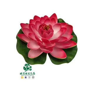 Zhen xin qi 공예 10cm 인공 부동 수련 EVA 연꽃 연못 장식