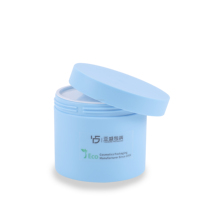 Pot de crème vide rond ovale de luxe en PP avec capuchon en PP à double paroi pour les soins cosmétiques de la peau, des cheveux et du corps.