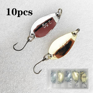 Ensemble de 10 pièces leurre méné à longue coulée crochet unique 2.5 3.5 5g matériel de plomb appât en métal en forme de cuillère pour bar <span class=keywords><strong>brochet</strong></span> <span class=keywords><strong>petit</strong></span> blanc - Product Image 2