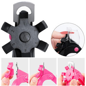 Ciseaux de manucure professionnels pour ongles en acrylique, coupe-ongles en U triple coupe avec cadran, outils de coupe pour faux ongles - Product Image 3