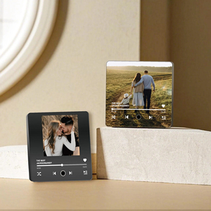 Aimants de réfrigérateur personnalisés avec photo - <span class=keywords><strong>Plaque</strong></span> de mariage écologique - Cadeaux photo personnalisés <span class=keywords><strong>pour</strong></span> petite amie, petit ami et couples - Product Image 3