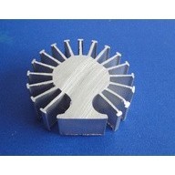 Manufacturer Aluminum Heat Sink Round 55280mm Outer Diameter Gold <b>Sandblasted</b> Oxidation Treatment For LED Street Lighting - Product Image 2