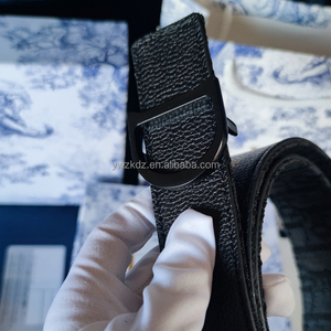 Ceinture de Luxe Tendance 2026 – Ceinture Réversible Classique Noire en Toile Jacquard et Cuir PU pour Affaires et Occasions Décontractées - Product Image 3