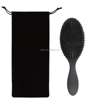 Brosse à Extensions en Poils de Sanglier et Nylon pour Démêler et Coiffer Cheveux Humides et Secs, Brosse et Peigne Antistatiques pour Perruques pour Femmes