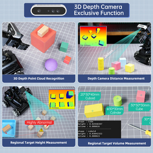 नई दृष्टि रोबोटिक आर्म के साथ लैंडर्पी रास्पबेरी पी रोबोट कार, समर्थन Rs2, बड़े ई मॉडल (चैटगप्ट) - Product Image 2