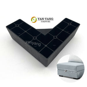 Yanyang 55mm de altura PP muebles de <span class=keywords><strong>pl</strong></span>ástico cama soporte pies personalizado negro esquina inyección reemplazo pierna de <span class=keywords><strong>pl</strong></span>ástico para sofá - Product Image 2