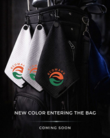 Serviette de golf DZ personnalisée à séchage rapide en microfibre gaufrée, avec logo, aimant puissant et crochet, pour homme et club de golf