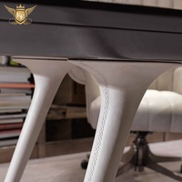 Bureau de direction avec tiroirs réglables, style luxe léger, en MDF et marbre, pour PDG, directeur, usage professionnel ou à domicile