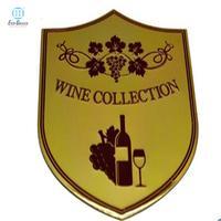 Alta calidad de lujo 3D Etiqueta de Metal pegatinas de aluminio copas de vino botellas