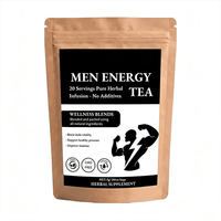 Mélange Herbal Énergisant Quotidien pour Hommes : Ginseng, Baies de Goji, Mûre, Polygonatum – 20 Sachets de Thé Pyramidaux – Étiquette OEM