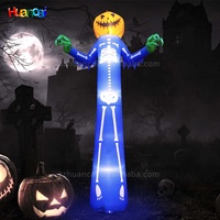 Halloween Fantôme Gonflable Décoration Drôle Personnalisé 3.6m Avec Lumière Led Colorée Noir Fantôme Modèle Gonflable