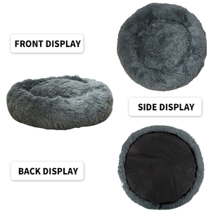 Faux Fur Comfortable Washable Soft Donut Pet <strong>Dog</strong> Cat <strong>Bed</strong> for Large <strong>Dog</strong> Warm Round Customized Calming Fluffy Plush Pet <strong>Dog</strong> <strong>Bed</strong> - Product Image 5