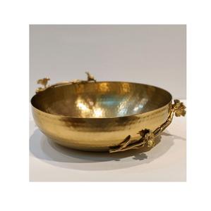 Bol de date fait à la main en métal de conception indienne Meta pour la décoration de fête Style du golfe Meena Work Matériau de haute qualité en métal - Product Image 5