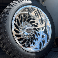 Roda Viorock Heavy Duty Pickup Dually 22x8.25 24x8.25 26x8.25 28x8.25 Polish10x225 8x6.5 untuk F350 Ram3500 Silverado3500HD F450