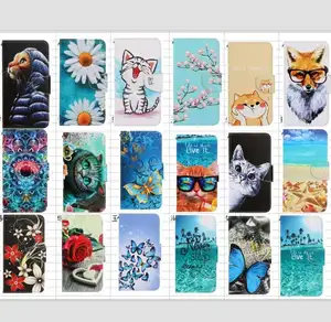 Blumen druck Brieftasche Ledertasche für Xiaomi Mi 10 NOTE10 Pro Redmi K30 Pro 8 8A HINWEIS 9 7A 7 NOTE7 Pro NOTE8 Cartoon Flip Cover