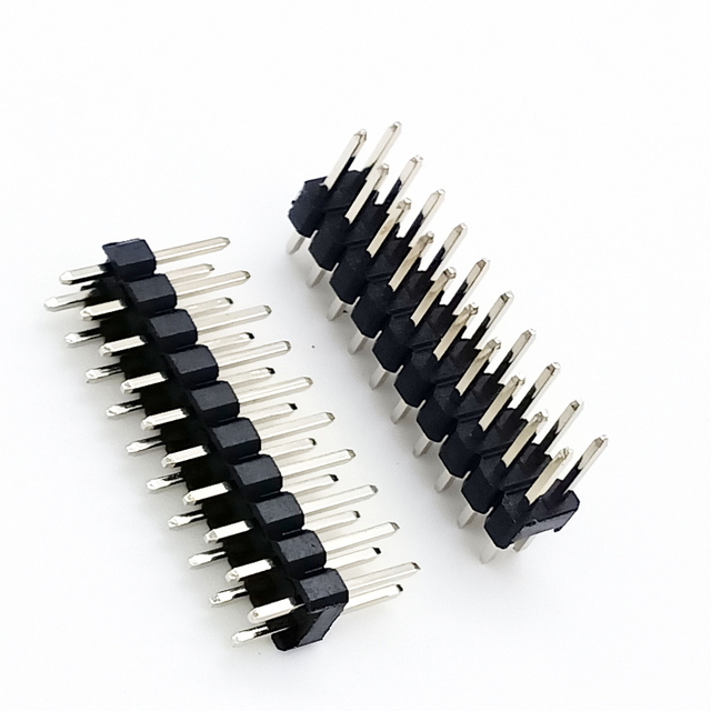 0.8 1.0 1.27 2.0 2.54 3.96 5.08 mm Pitch Straight /Right Angle/ SMT 2*10P H2.5 Double Row Straight Male Pin Female Header