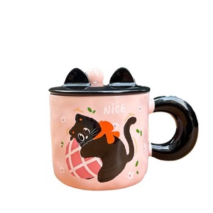Nueva Taza Creativa de Porcelana con Diseño de Gato, 480 ml, Color Rosa, Linda, Ecológica, Regalo de Cumpleaños para el Regreso a Clases, para Niñas, Mejores Amigas, Estilo Mini, Mate, para Café - Product Image 5