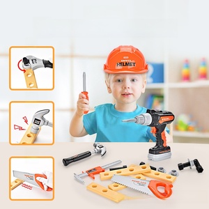 Juego de 28 Piezas de Herramientas de Juguete para Niños, Simulación de Amoladora Angular Eléctrica de Plástico, Motosierra y Otras Herramientas Manuales con Mochila - Product Image 3