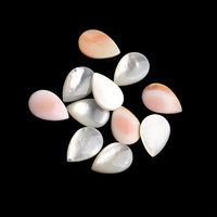 Coquille naturelle blanche et coquille de reine en forme de larme, pierre précieuse naturelle en vrac pour la fabrication de bijoux, taille personnalisée, coquille de haute qualité