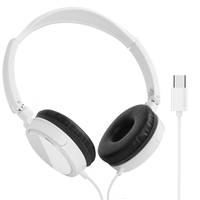 Écouteurs filaires en gros Type-C, câble de 1,2 m, étanches IPX-4, haut-parleurs de 40 mm pour enfants, école, ordinateur, musique, jeux, personnalisation OEM