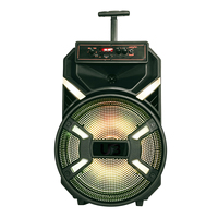 Enceinte portable sur chariot, dernière génération, 12 pouces, TWS 5.0, 20W, LED RGB, double microphone sans fil, batterie 3000mAh, télécommande intégrée