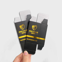 Boîte en carton recyclé personnalisée avec gaufrage à chaud doré pour flacons de cils de 3 ml/10 ml, avec logo personnalisé et emballage écologique