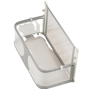 New Design Grey 3-in-1 Baby Playpen Crib <b>Cot</b> Safety Guardrail Fence Adjustable Foldable for Newborn Baby Colorful Medium - Product Image 1